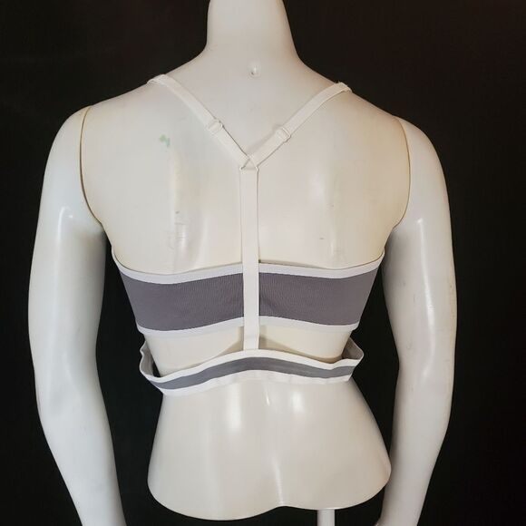 Ryka Gray & White Cutout Sports Bra (XL) - Picture 4 of 5